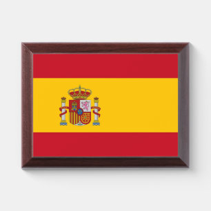 Patriotic award plaque with flag of Spain
