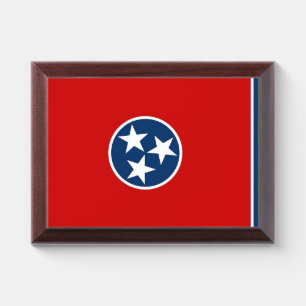 Patriotic award plaque with flag of Tennessee