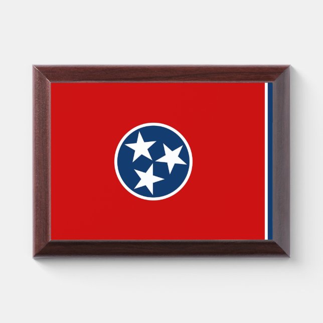 Patriotic award plaque with flag of Tennessee (Horizontal)