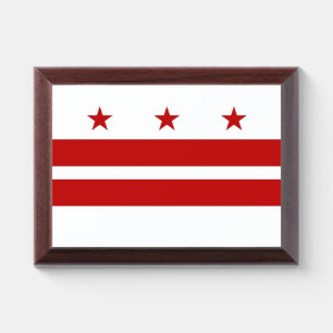 Patriotic award plaque with flag of Washington DC