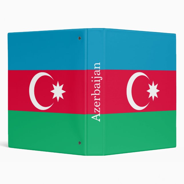Patriotic Azerbaijan Flag 3 Ring Binder (Background)