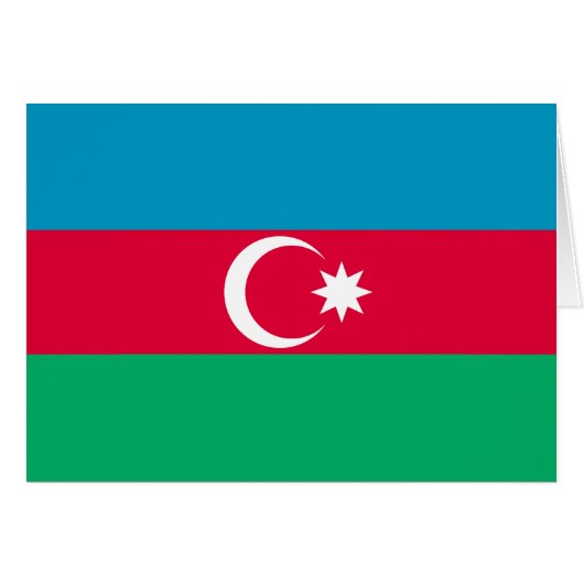 Patriotic Azerbaijan Flag Cards (Front Horizontal)