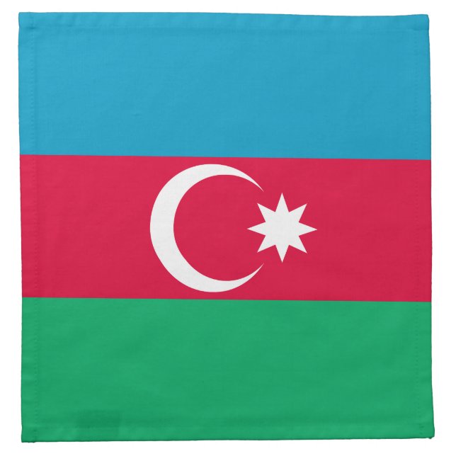 Patriotic Azerbaijan Flag Cloth Napkin (Front)