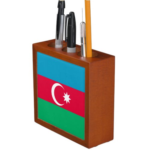 Patriotic Azerbaijan Flag Desk Organizer
