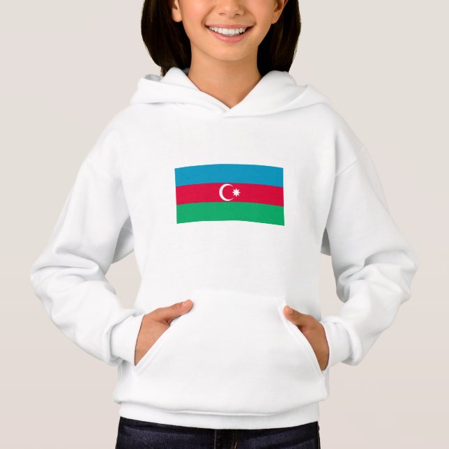 Patriotic Azerbaijan Flag Hoodie (Front)