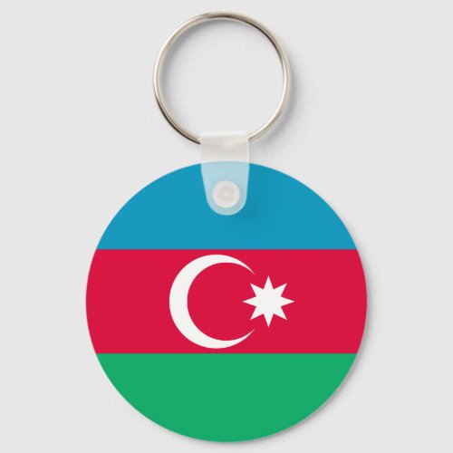 Patriotic Azerbaijan Flag Keychain