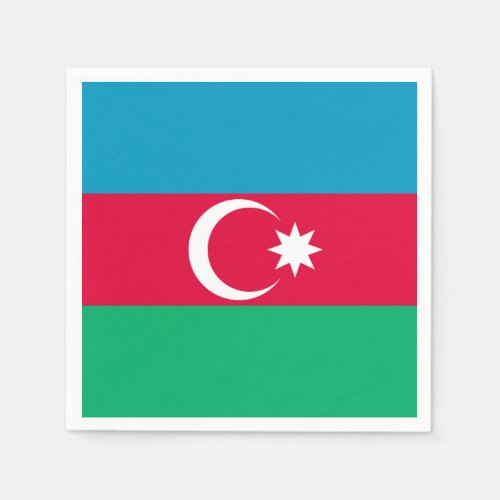 Patriotic Azerbaijan Flag Paper Napkins