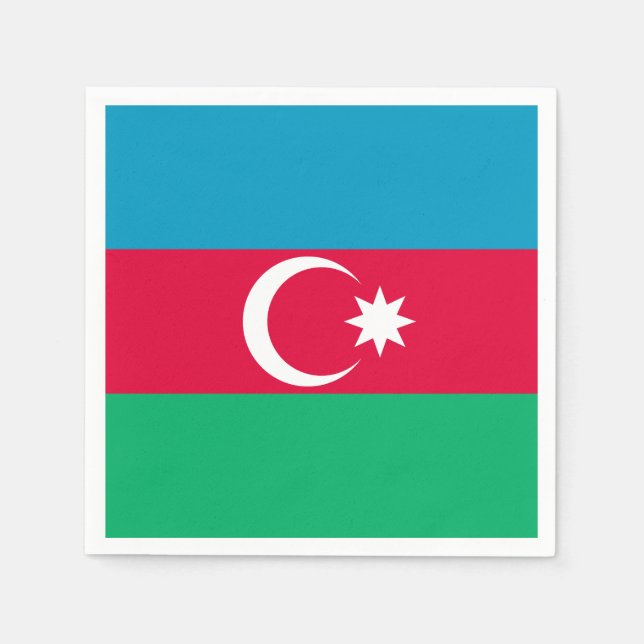 Patriotic Azerbaijan Flag Paper Napkins (Front)