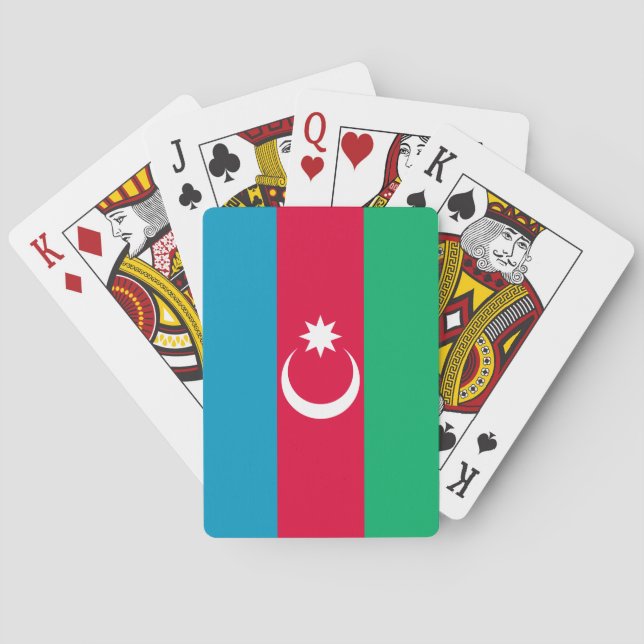Patriotic Azerbaijan Flag Poker Cards (Back)