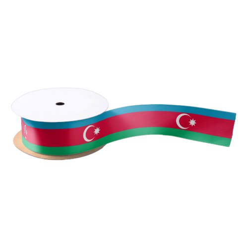 Patriotic Azerbaijan Flag Satin Ribbon