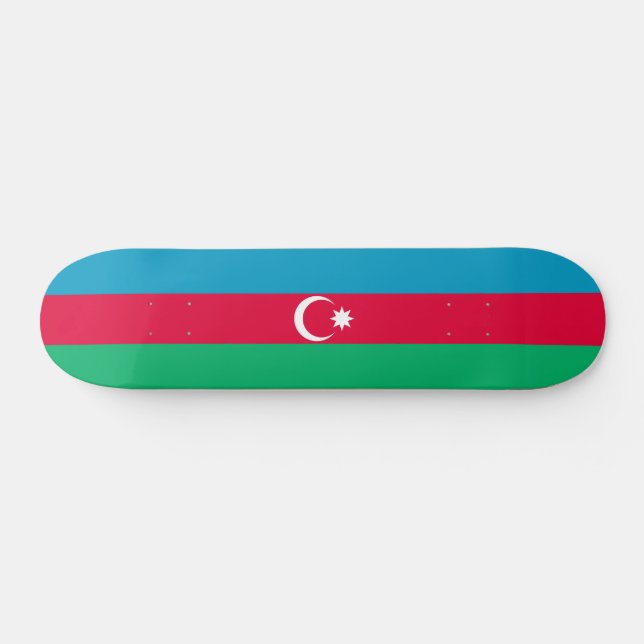 Patriotic Azerbaijan Flag Skateboard (Horz)