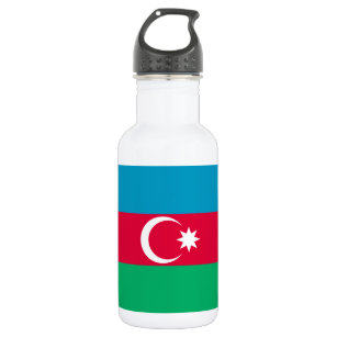 Patriotic Azerbaijan Flag Stainless Steel Water Bottle