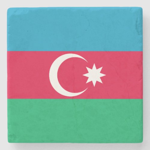 Patriotic Azerbaijan Flag Stone Coaster