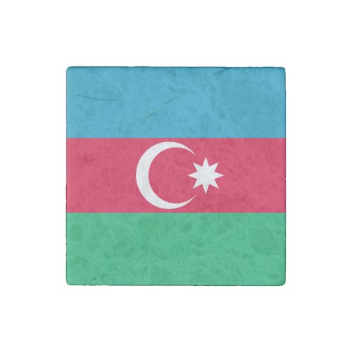 Patriotic Azerbaijan Flag Stone Magnet