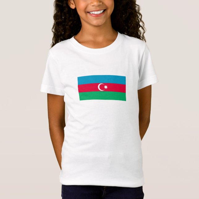 Patriotic Azerbaijan Flag T-Shirt (Front)
