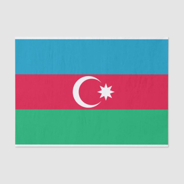 Patriotic Azerbaijan Flag Tissue Paper (Front)