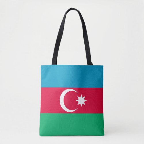 Patriotic Azerbaijan Flag Tote Bag