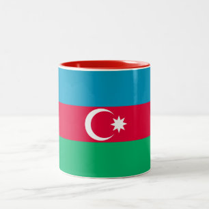 Patriotic Azerbaijan Flag Two-Tone Coffee Mug