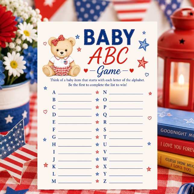 Patriotic Baby ABC Game Card (Creator Uploaded)