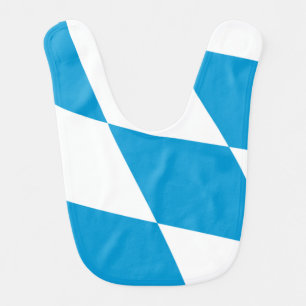 Patriotic baby bib with Flag of Bavaria, Germany