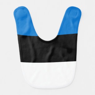 Patriotic baby bib with Flag of Estonia