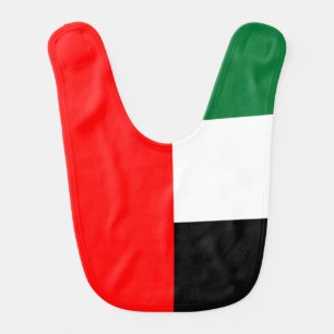 Patriotic baby bib with Flag of UAE