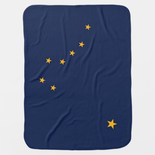 Patriotic baby blanket with Flag of Alaska