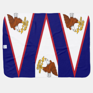 Patriotic baby blanket with Flag of American Samoa
