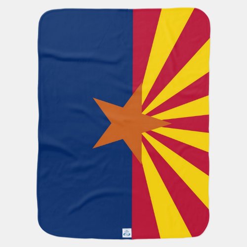 Patriotic baby blanket with Flag of Arizona