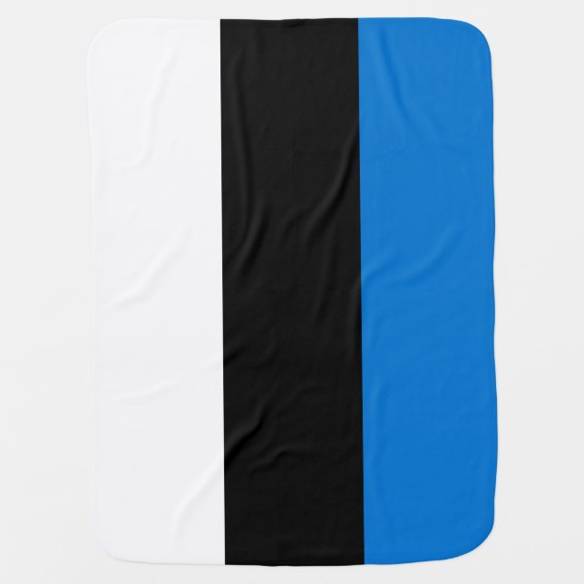 Patriotic baby blanket with Flag of Estonia (Front)