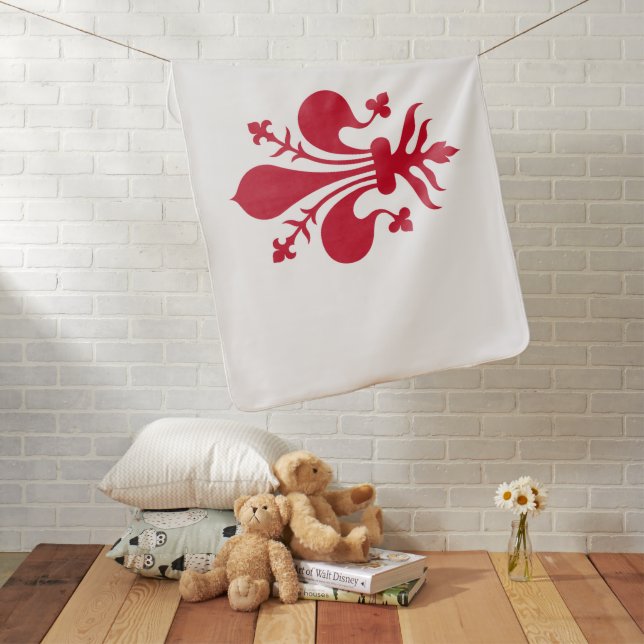 Patriotic baby blanket with Flag of Florence (In Situ)