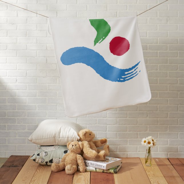 Patriotic baby blanket with Flag of Seoul (In Situ)