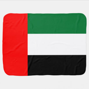 Patriotic baby blanket with Flag of UAE