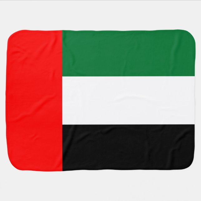 Patriotic baby blanket with Flag of UAE (Horizontal)