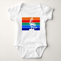 Patriotic baby bodysuit, flag of St. Petersburg