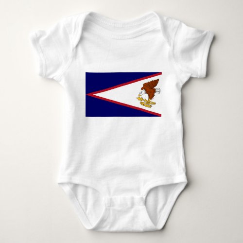 Patriotic baby bodysuit with flag American Samoa