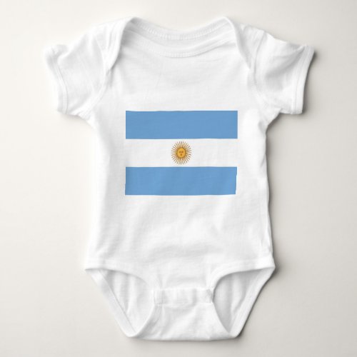 Patriotic baby bodysuit with flag Argentina