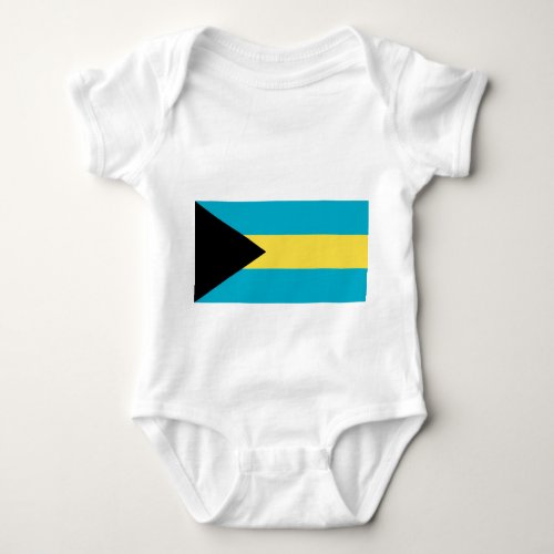 Patriotic baby bodysuit with flag Bahamas