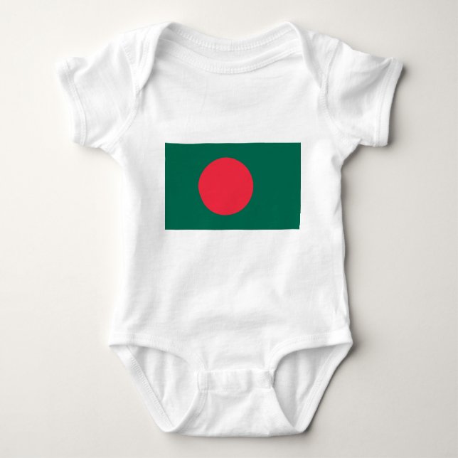 Patriotic baby bodysuit with flag Bangladesh (Front)