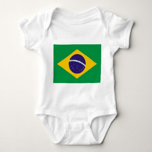 Patriotic baby bodysuit with flag Brazil