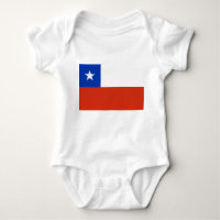 Patriotic baby bodysuit with flag Chile