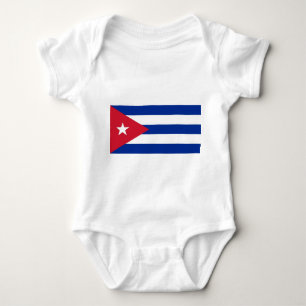 Patriotic baby bodysuit with flag Cuba