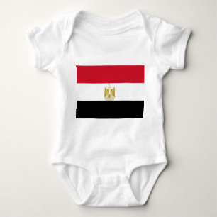 Patriotic baby bodysuit with flag Egypt
