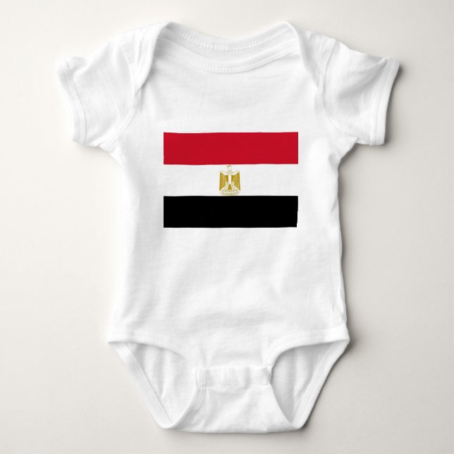 Patriotic baby bodysuit with flag Egypt (Front)