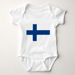 Patriotic baby bodysuit with flag Finland