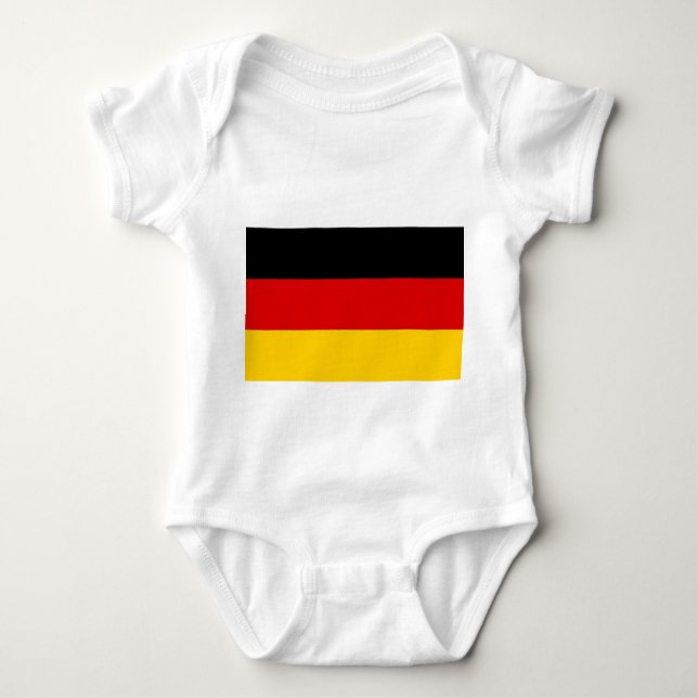 Patriotic baby bodysuit with flag Germany (Front)