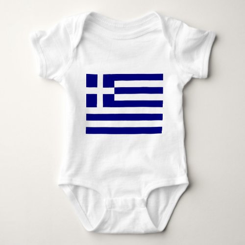 Patriotic baby bodysuit with flag Greece