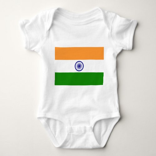 Patriotic baby bodysuit with flag India