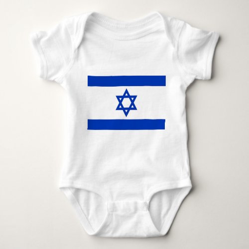Patriotic baby bodysuit with flag Israel