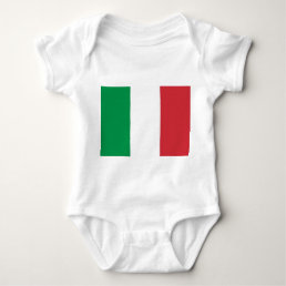 Patriotic baby bodysuit with flag Italy